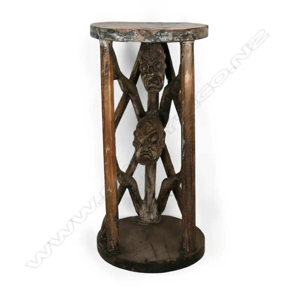 African figural carved stool, Image 1++