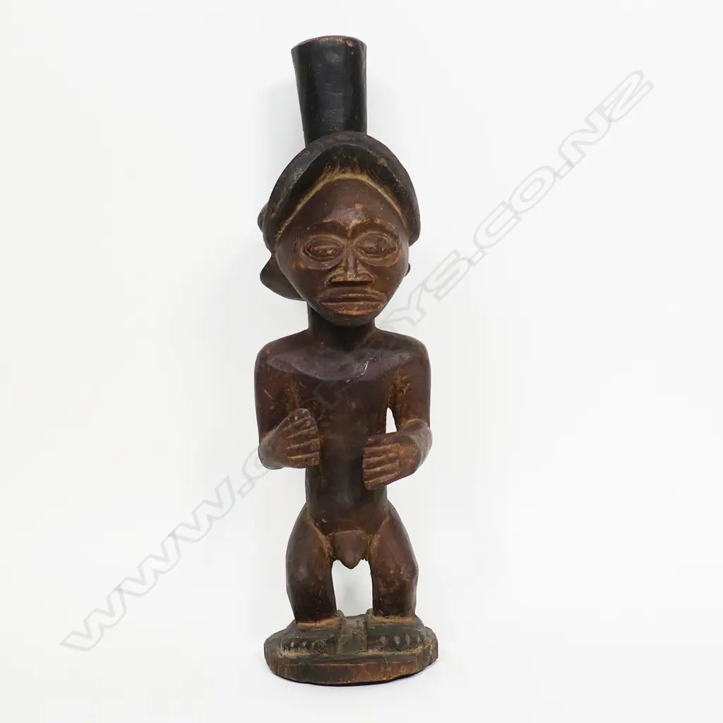 An African carved wood standing male figure, Fang, Gabon, Image 1++