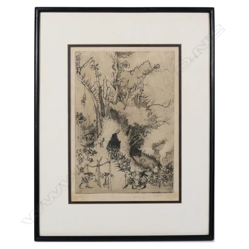 Trevor Lloyd (1863-1911) etching 'Little People of the Mist', Image 1++