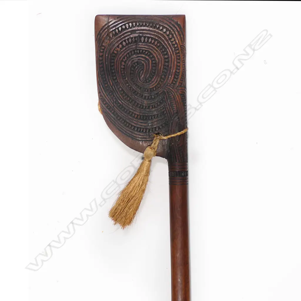 An early 20thC Māori carved tewhatewha by Henry Evan Lloyd, Image 1++