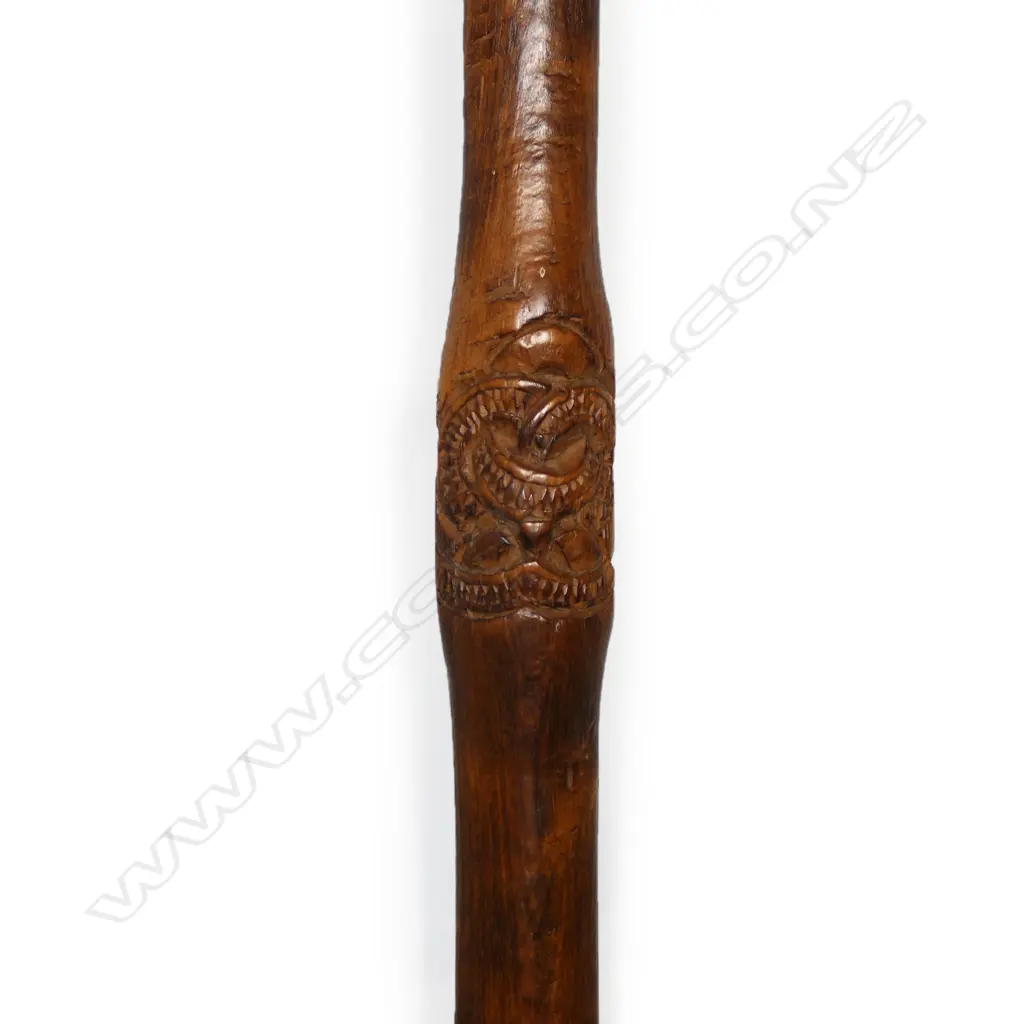 An early 20thC Māori carved taiaha by Henry Evan Lloyd, Image 1++