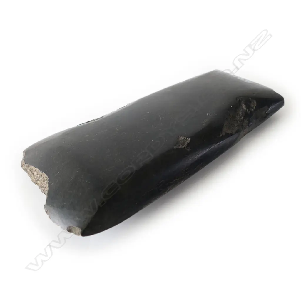 A large 19thC or earlier Maori pounamu adze Image 1++