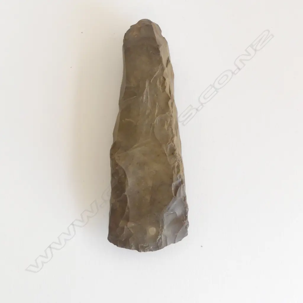 An old Māori stone toki of tapered form, Image 1++