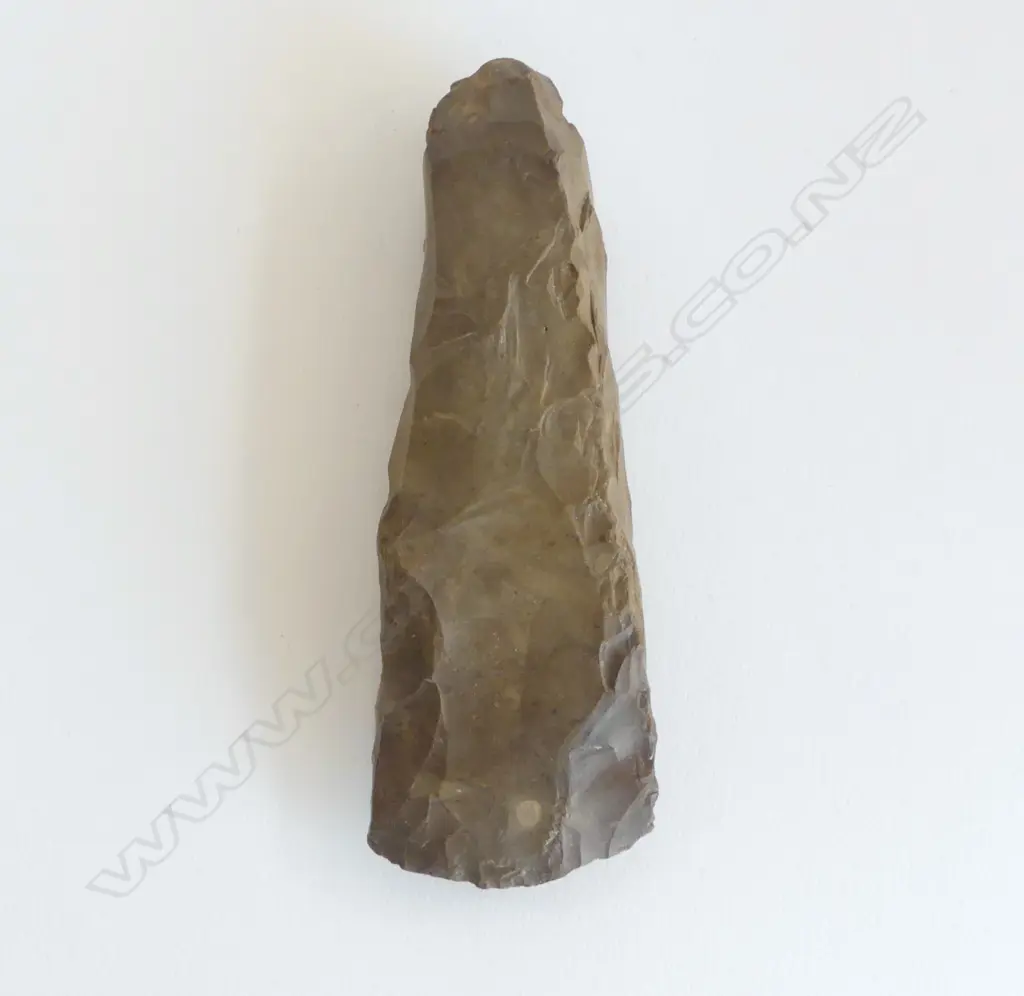 An old Māori stone toki of tapered form, Image 1++