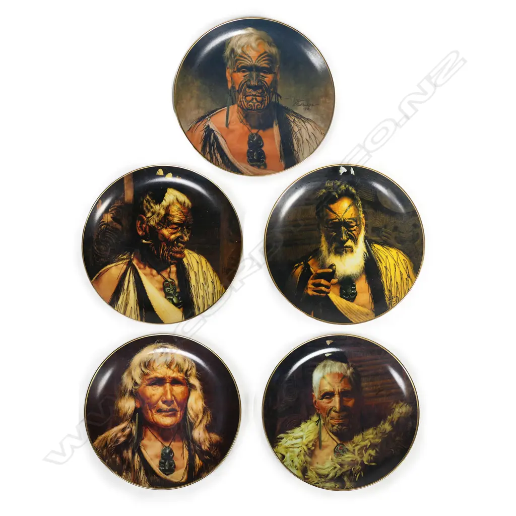 Five Temuka Canterbury Studios Charles Goldie limited edition plates, Image 1++