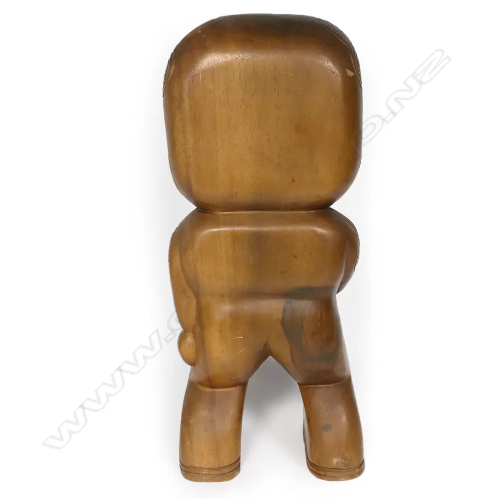 Mid/late 20thC Māori carved tekoteko tall figure Image 1++