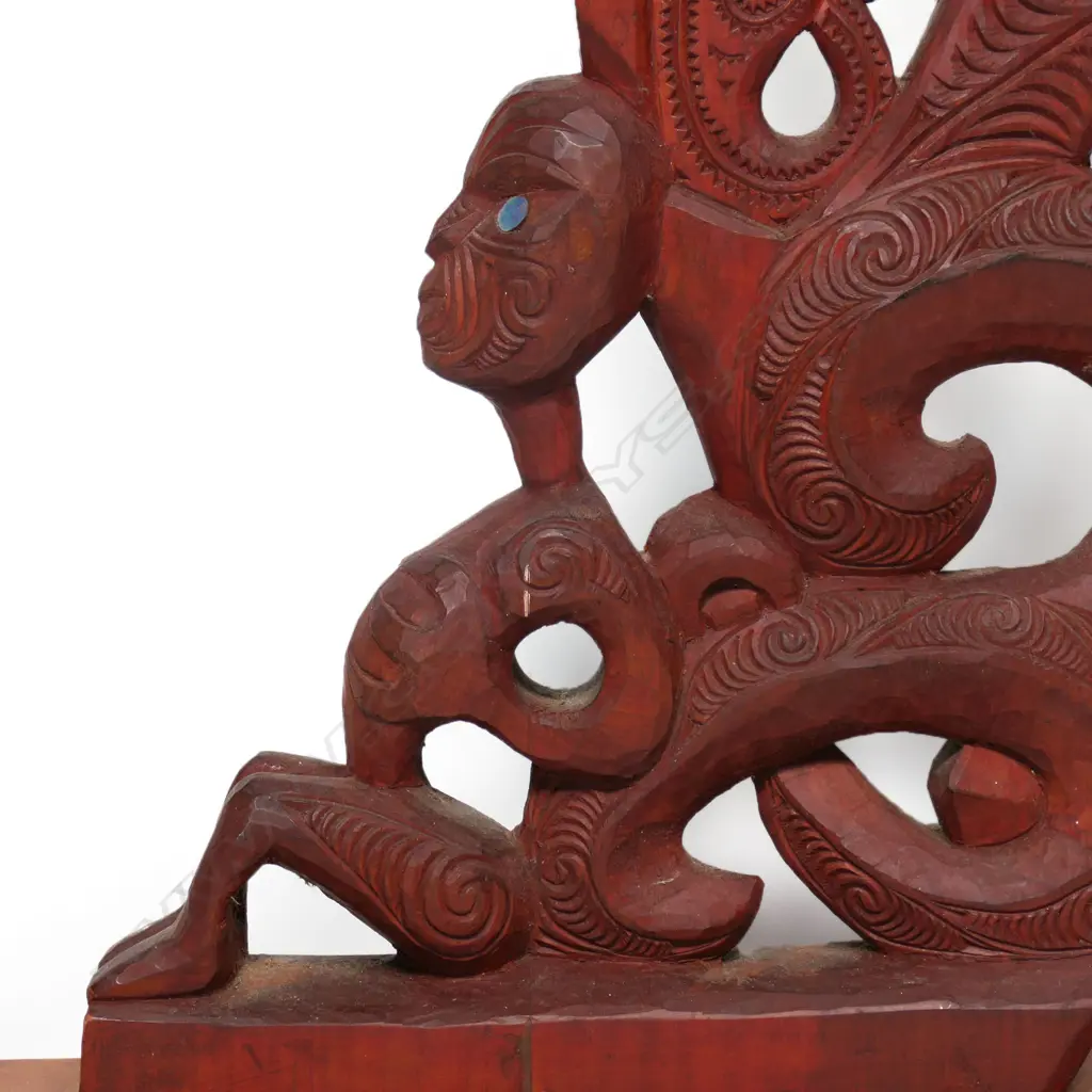 A mid/late 20thC Māori carved waka stern post Image 1++