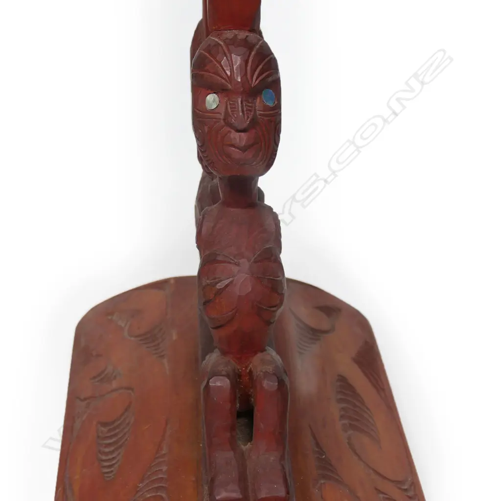 A mid/late 20thC Māori carved waka stern post Image 1++