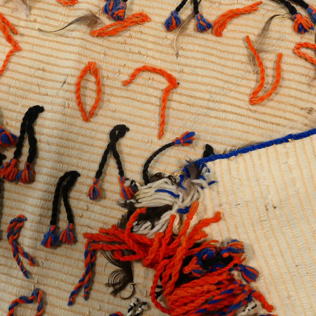 20thC Māori woven cloak with woollen ground Image 1++
