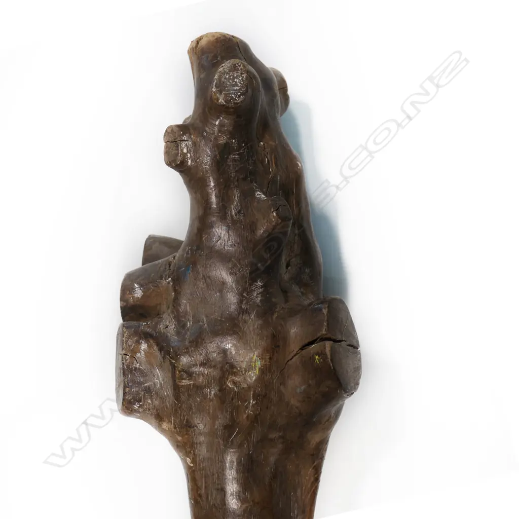An old large Fijian rootstock long club, Image 1++