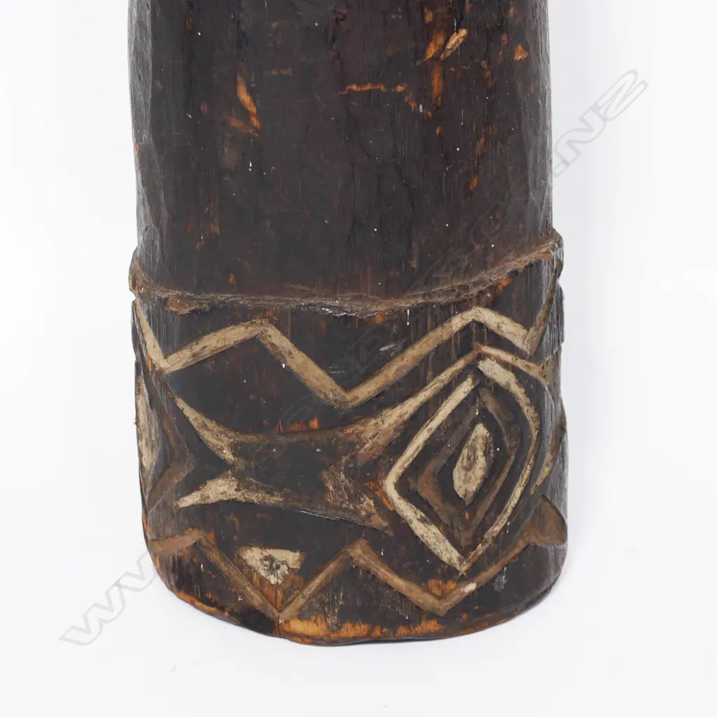 An old Kundu drum from Papua New Guinea Image 1++