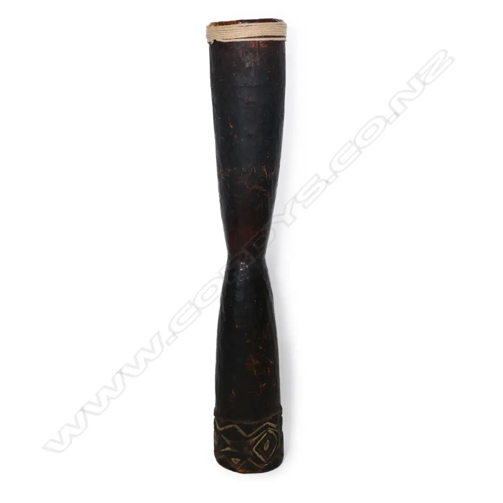 An old Kundu drum from Papua New Guinea Image 1++