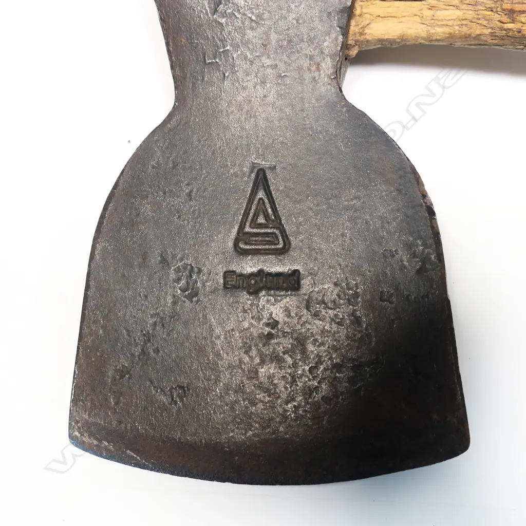 Two old iron headed hatchets with wood handles Image 1++