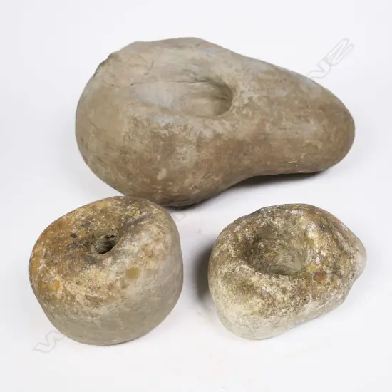 Three sandstone boulder/hag or anchor stones