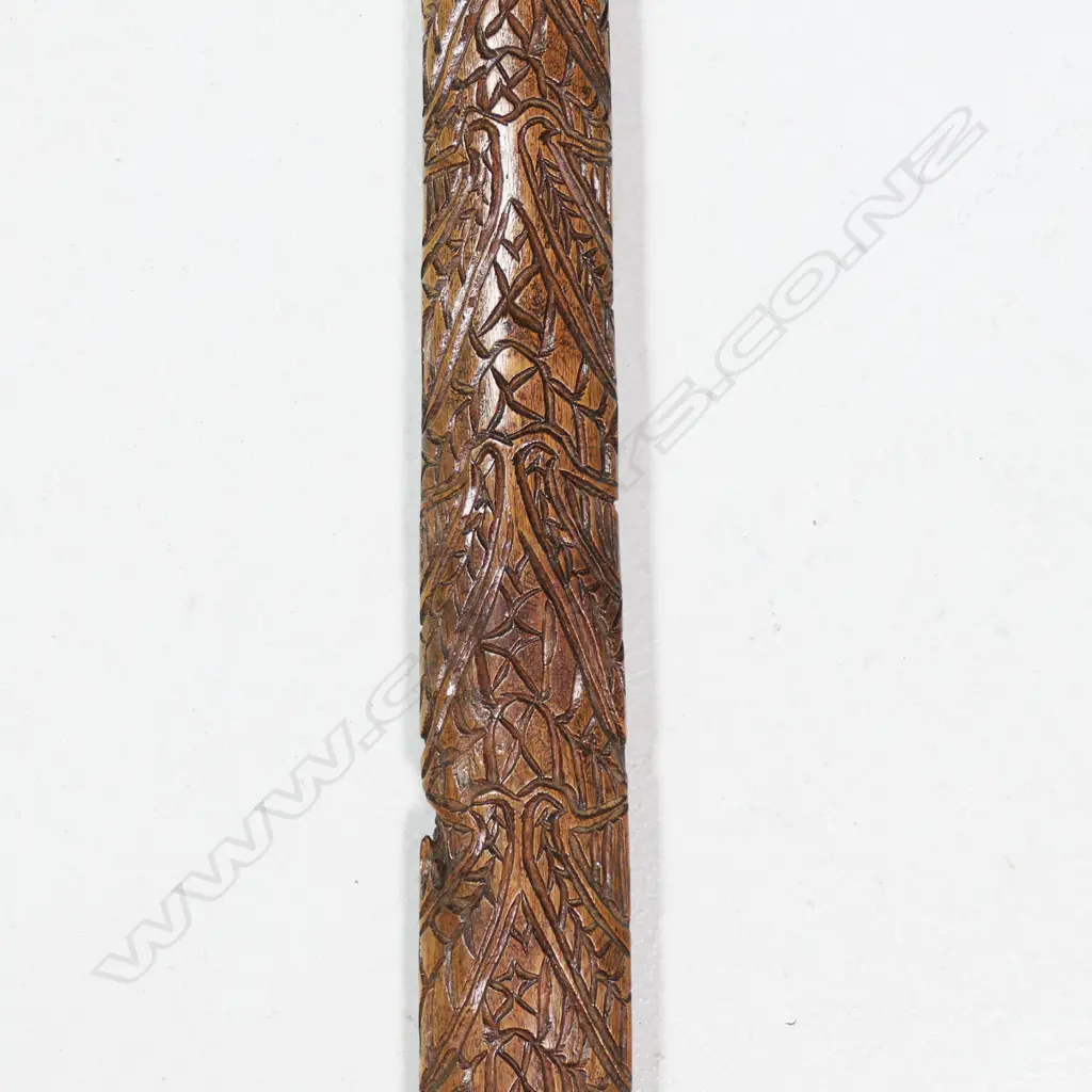 A carved Māori Taiaha, Image 1++