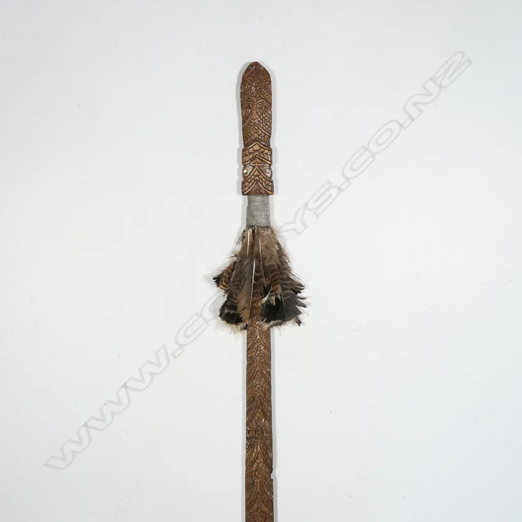 A carved Māori Taiaha, Image 1++