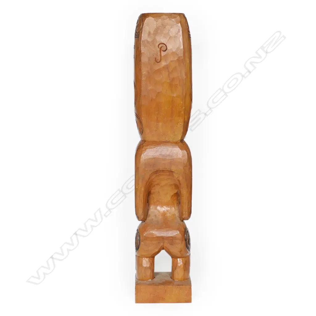 A c.1970s Māori carved tekoteko figure, Image 1++