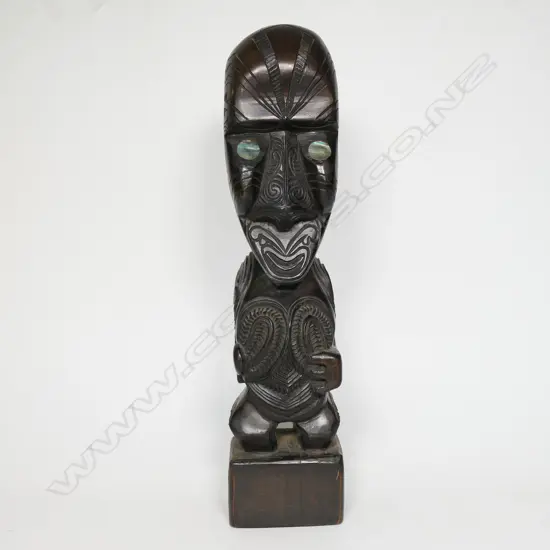 A c.1970s Māori carved tekoteko figure,