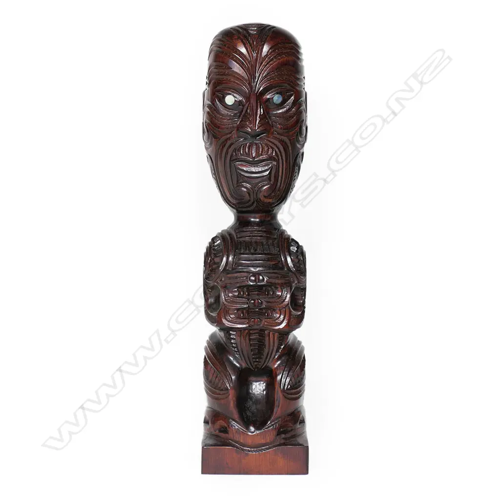 A c. 1970s Māori carved tekoteko figure, Image 1++