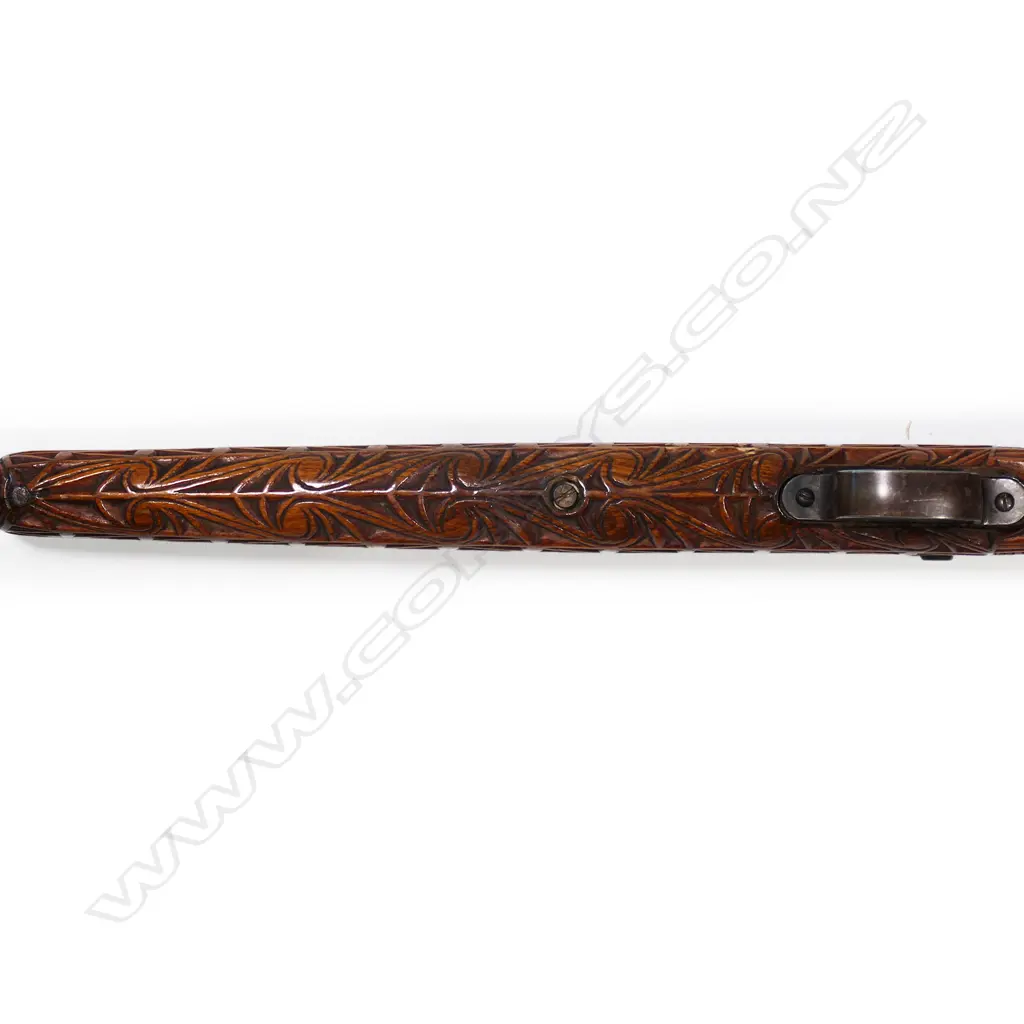 A .22 calibre Gecado Plinker rifle the stock carved with Māori motifs, Image 1++