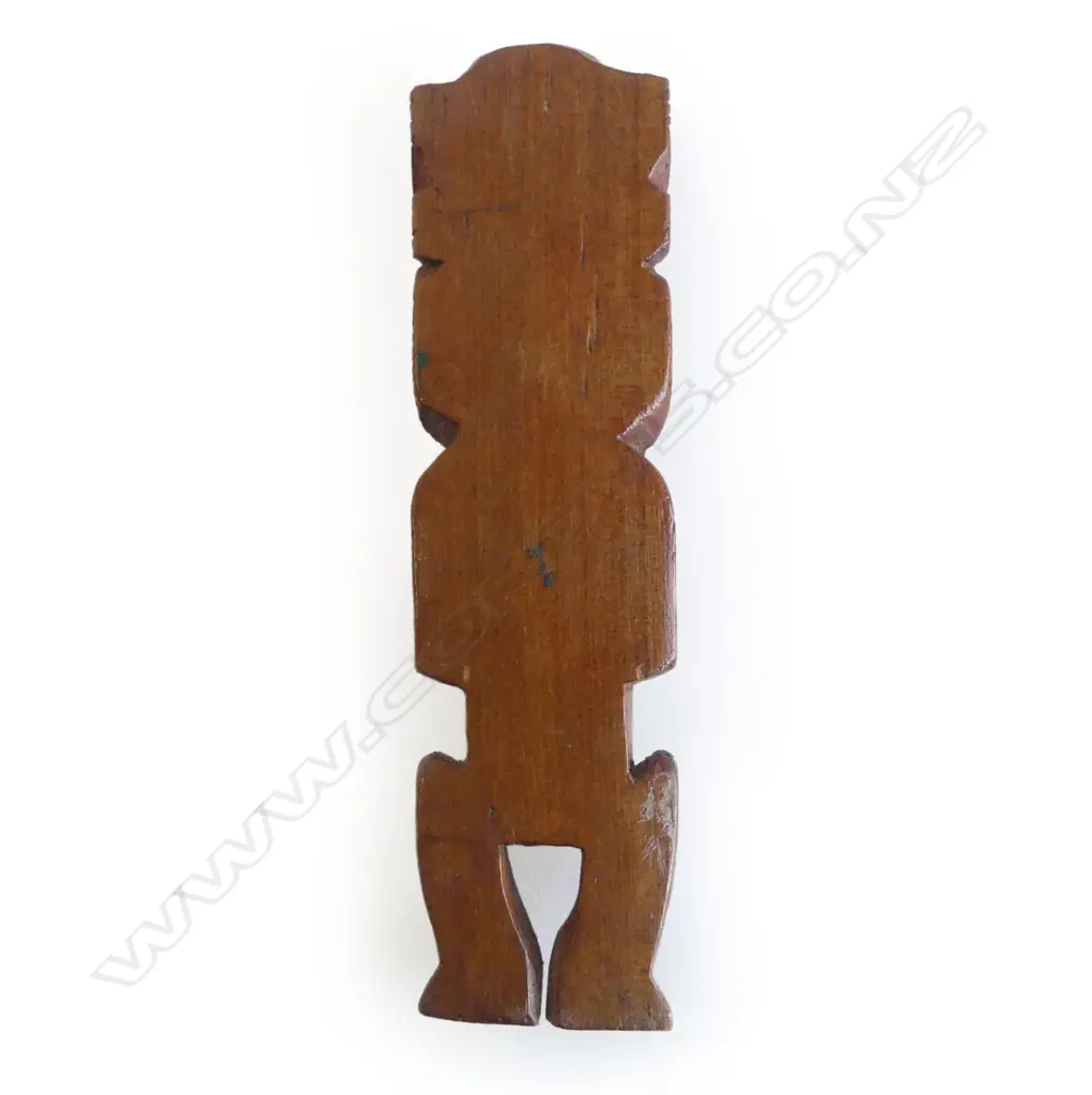 A carved Wooden Māori Tekoteko Figure, Image 1++