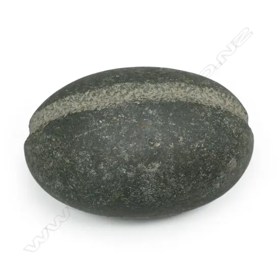 A Greywacke Māori fishing sinker,