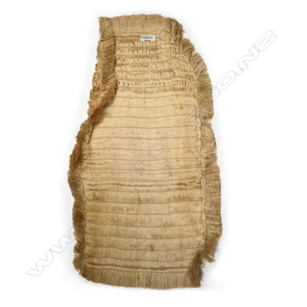 A late 19thC/early-20thC woven muka wall hanging pocketed holder, Image 1++