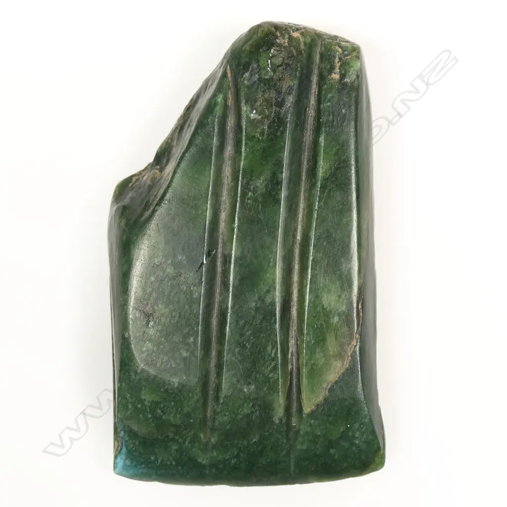 A Māori old small pounamu worked toki (adze), Image 1++