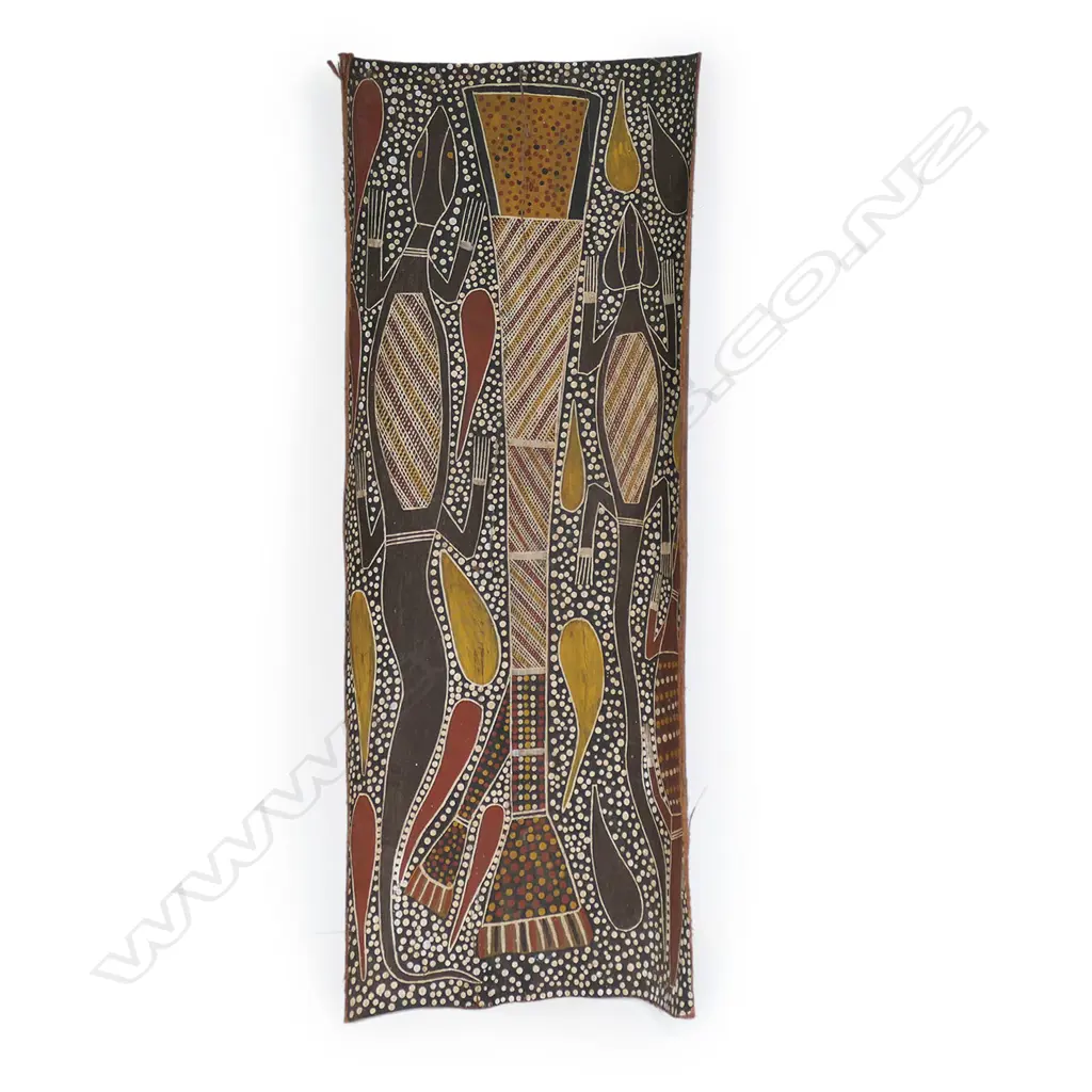 An Aboriginal painting on bark, Image 1++