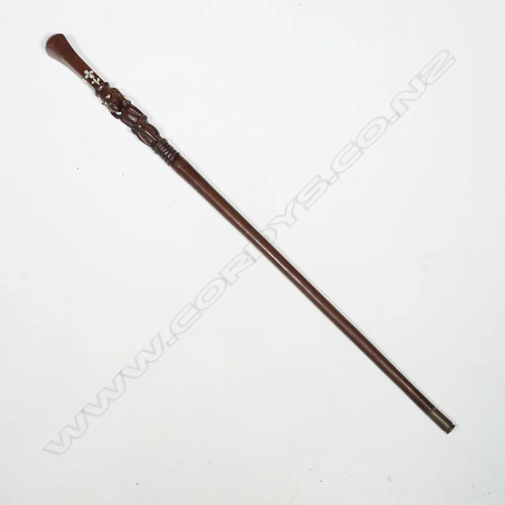 Vintage Solomon Islands Figure topped Walking Stick, Image 1++