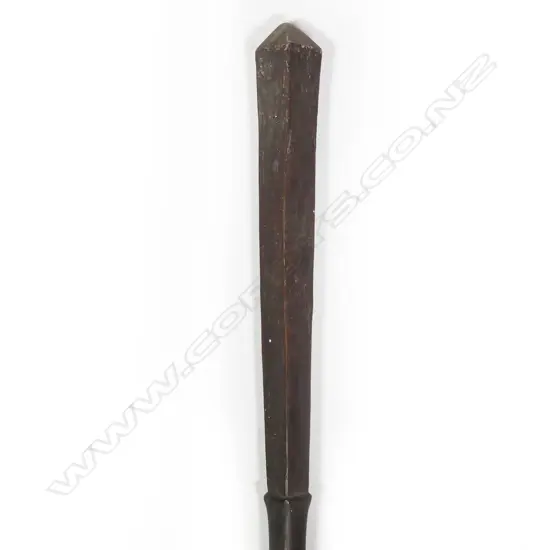 A long and heavy vintage tribal wooden club,