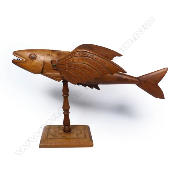 A vintage Pitcairn Island flying fish,