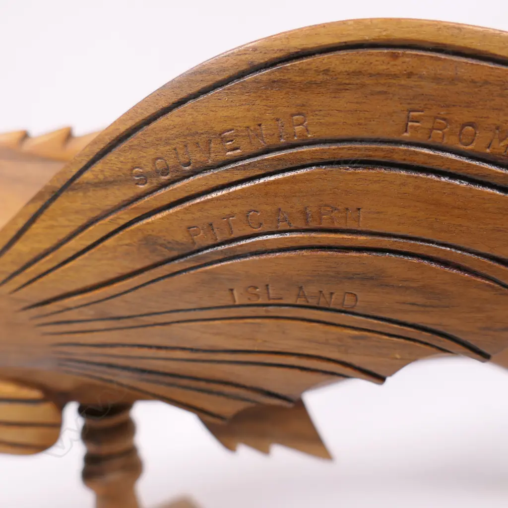 A Pitcairn Island carved wooden flying fish, Image 1++