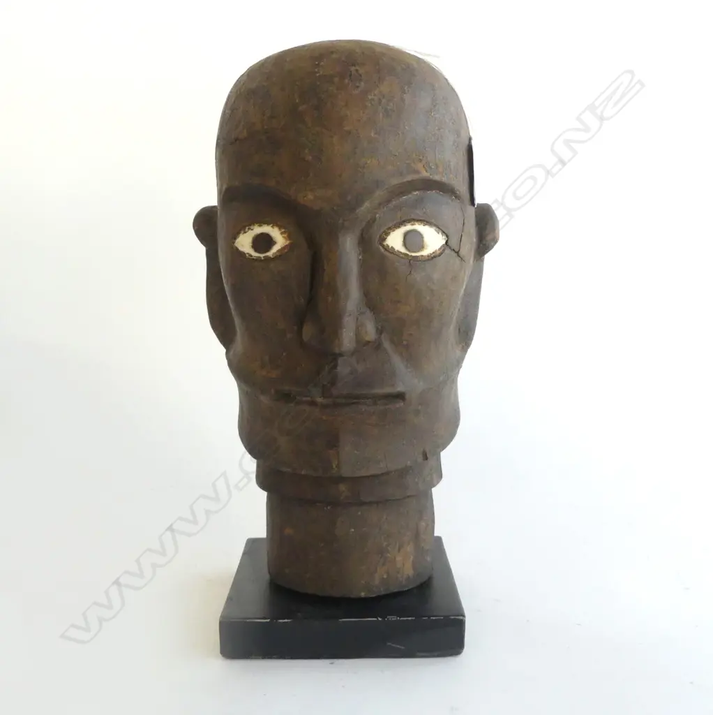 A mounted Sumatran 'Tau Tau' Head Carving , Image 1++