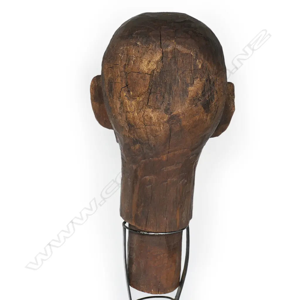Sumatran Batak 'Tau Tau' Carved Head on stand, Image 1++