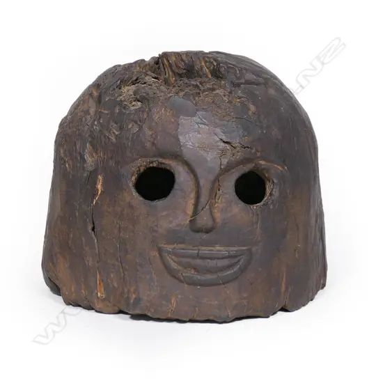 A vintage tribal PNG or Javanese mask,