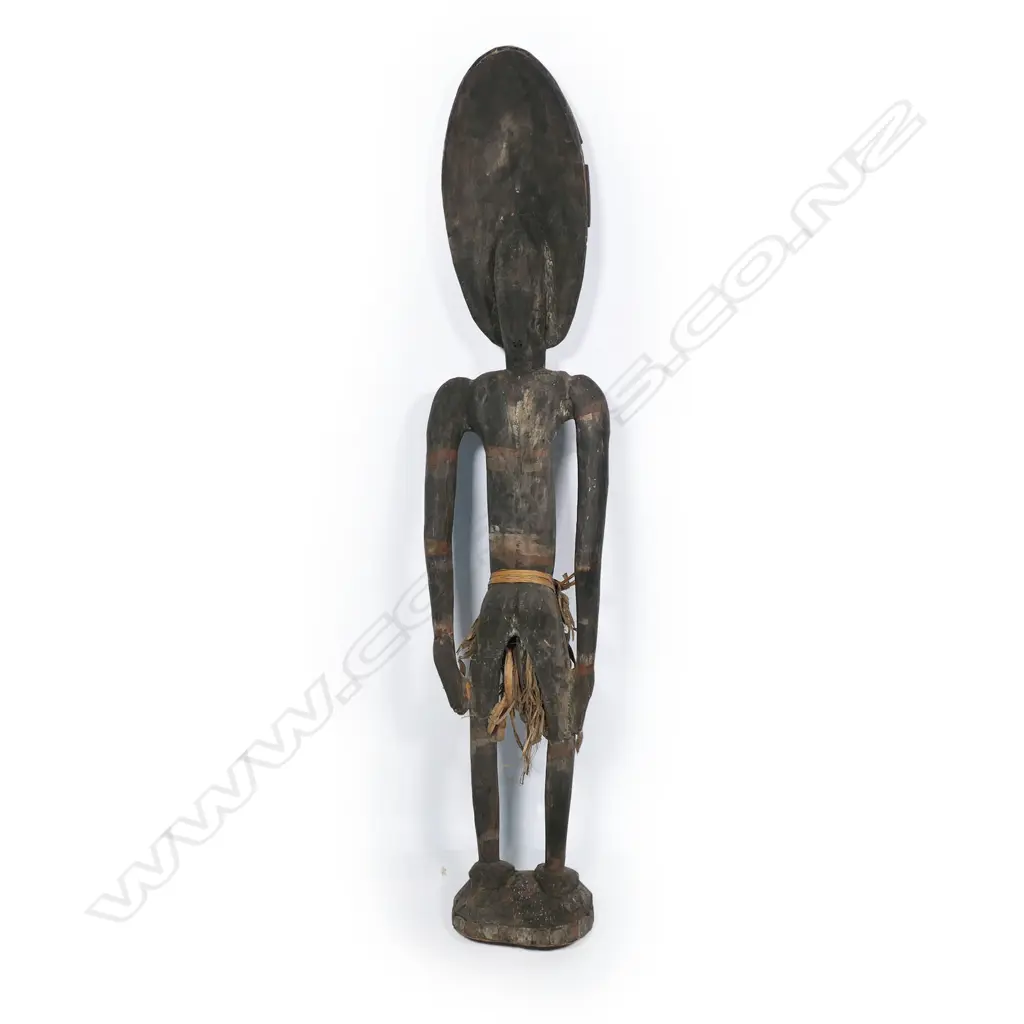 PNG Sepik River Carved Wood Standing Male Figure, Image 1++
