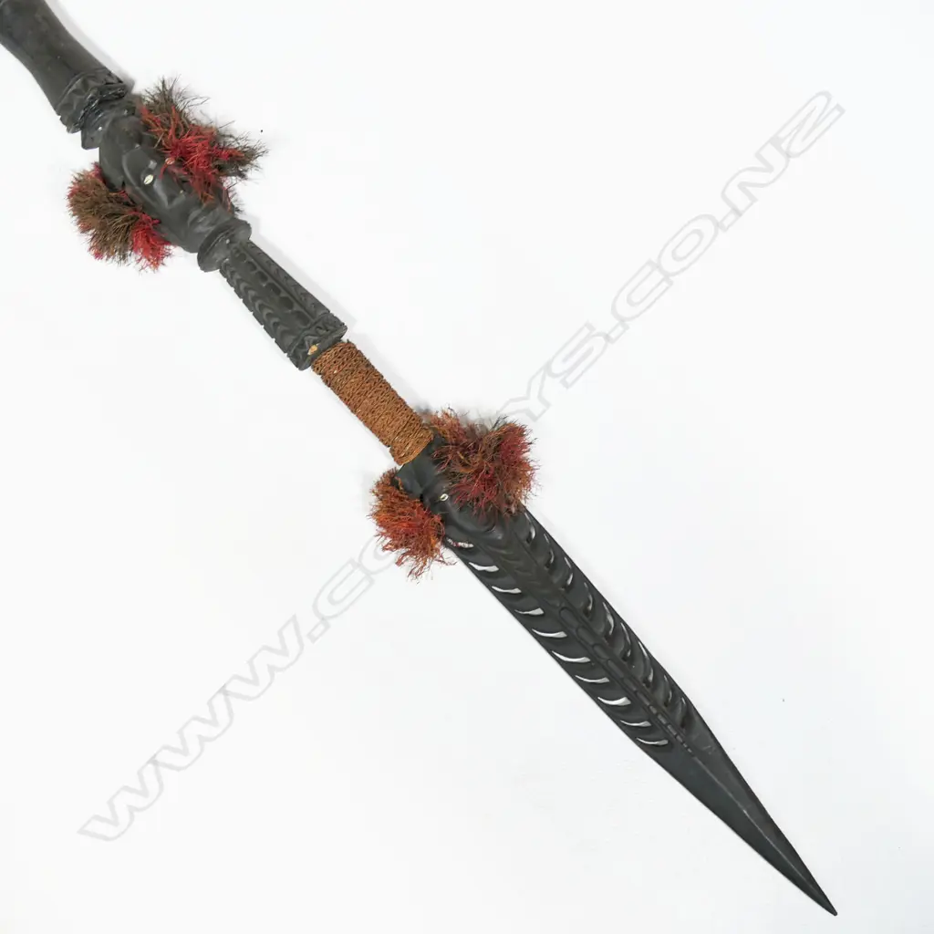 A PNG long carved spear, Image 1++