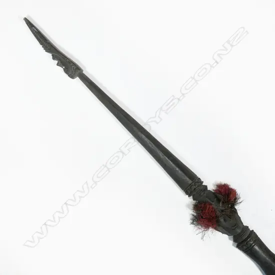 A PNG long carved spear,