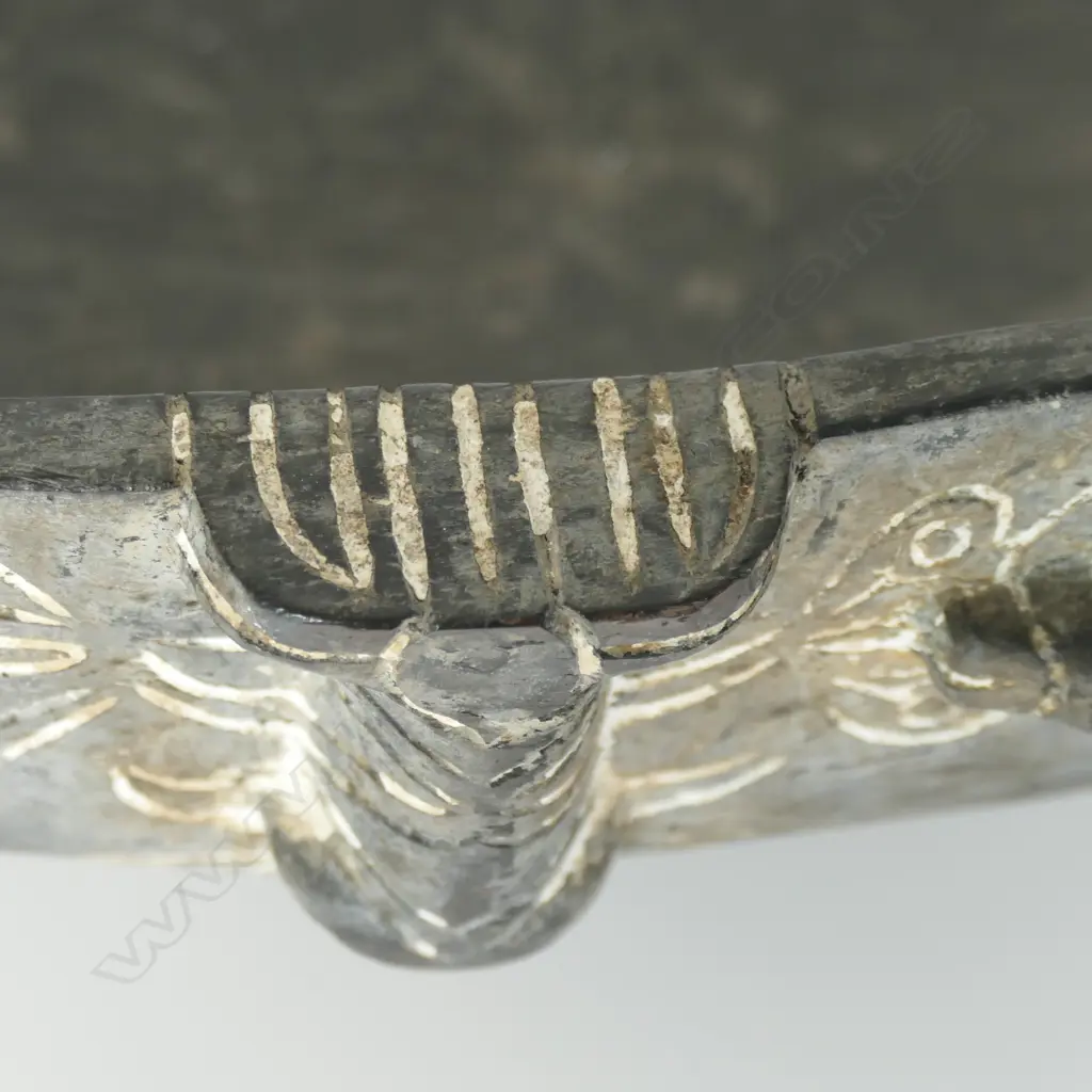 A large PNG wooden boat shaped food bowl, Image 1++