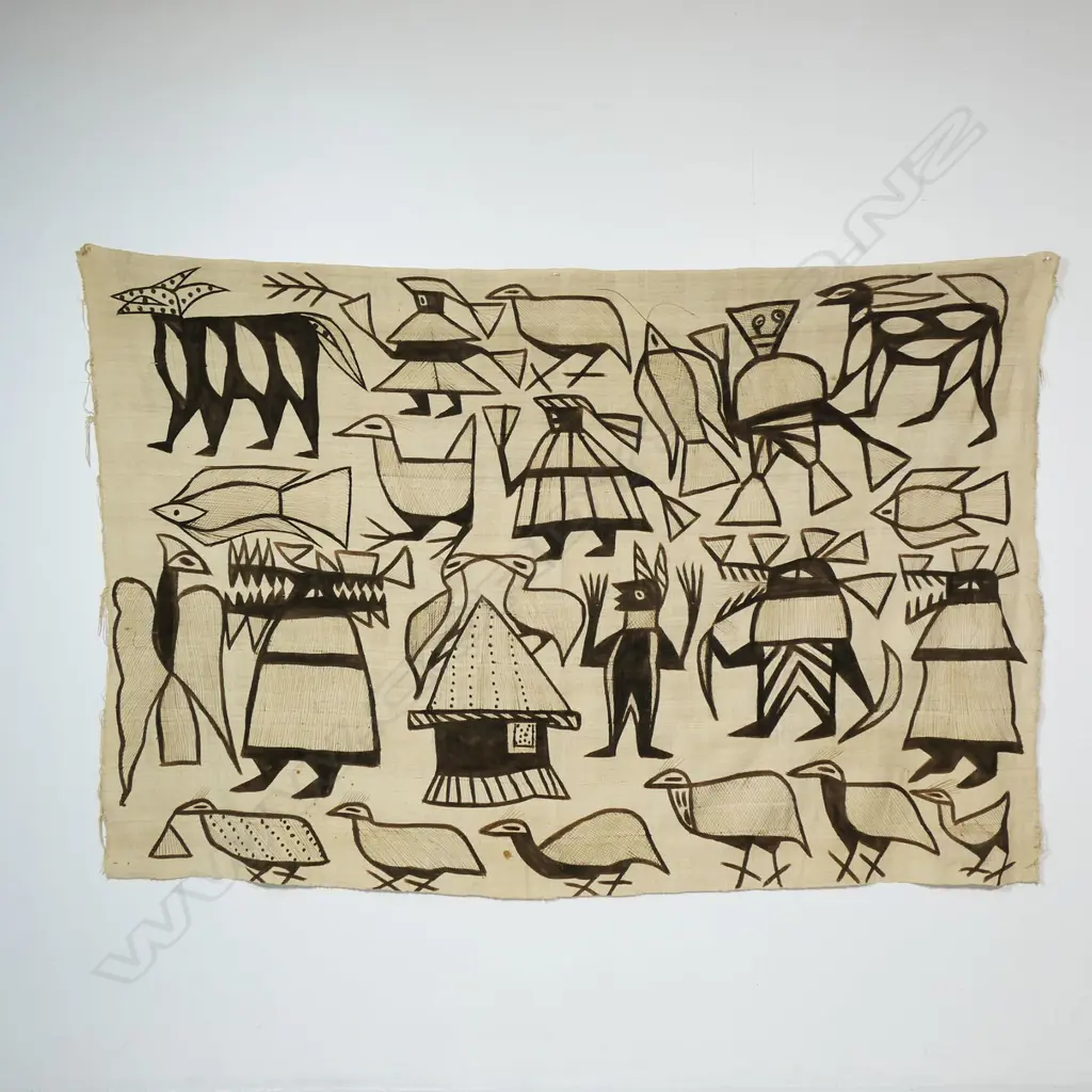 Mud cloth Senufo Korhogo tapestry from Ivory Coast, Image 1++