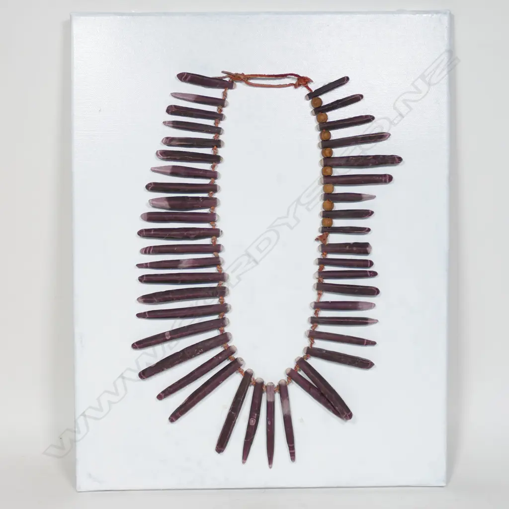 Imperial pencil urchin spine necklace on canvas, Image 1++