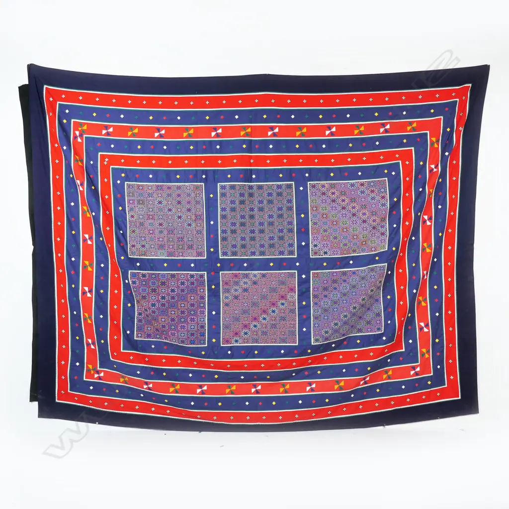 A traditional Hmong textile art bedcover, Image 1++