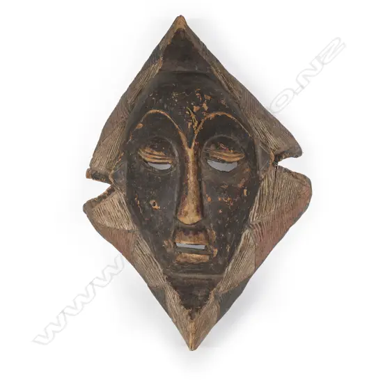 An old and large carved wood mask from the Songye tribe Democratic Republic of Congo,