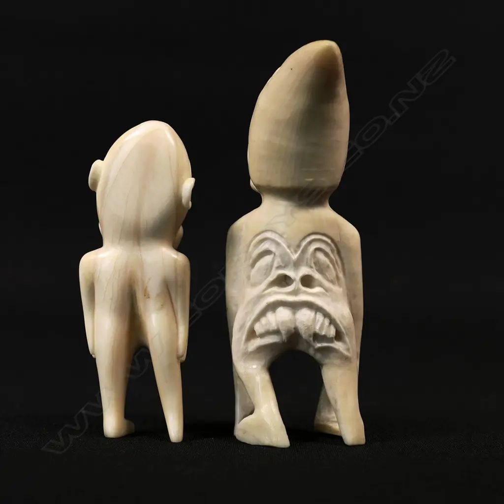 Two Inuit culture marine ivory Tupilak (tupilaq) shamanistic carvings Image 1++