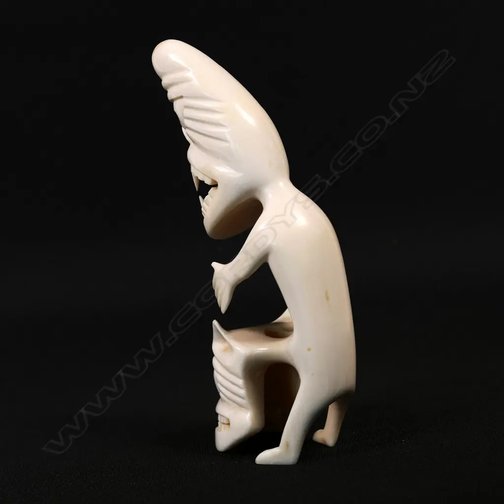 An Inuit culture sperm whale tooth Tupilak (tupilaq) carving Image 1++