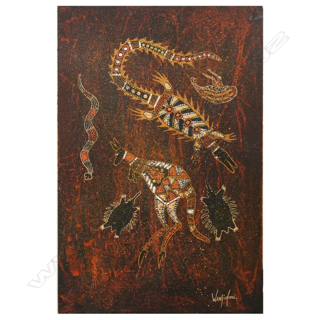 Leanne Reid Wanjidari (AUS Aboriginal 1965-) 'Food Chain' Image 1++
