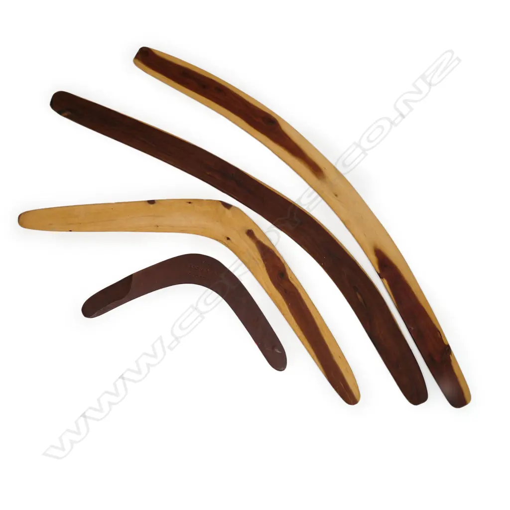 Three mulga wood boomerangs and another smaller Image 1++