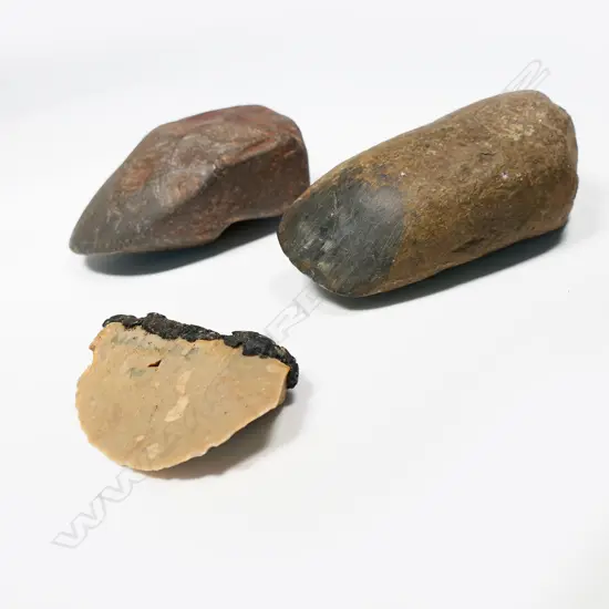 Three Australian aboriginal stone tools