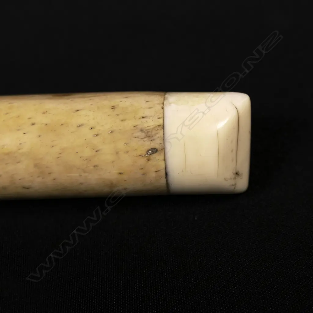 A whalebone fisher’s priest with marine ivory capped ends Image 1++